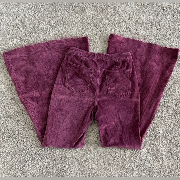 We The Free Float On Flare Velvet Pants Bell Bottoms - Picture 2 of 4